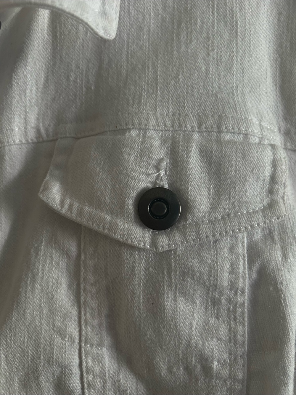 Ruby Rd. White Denim Button-Front Jean Jacket with Flag Design - Picture 7 of 7
